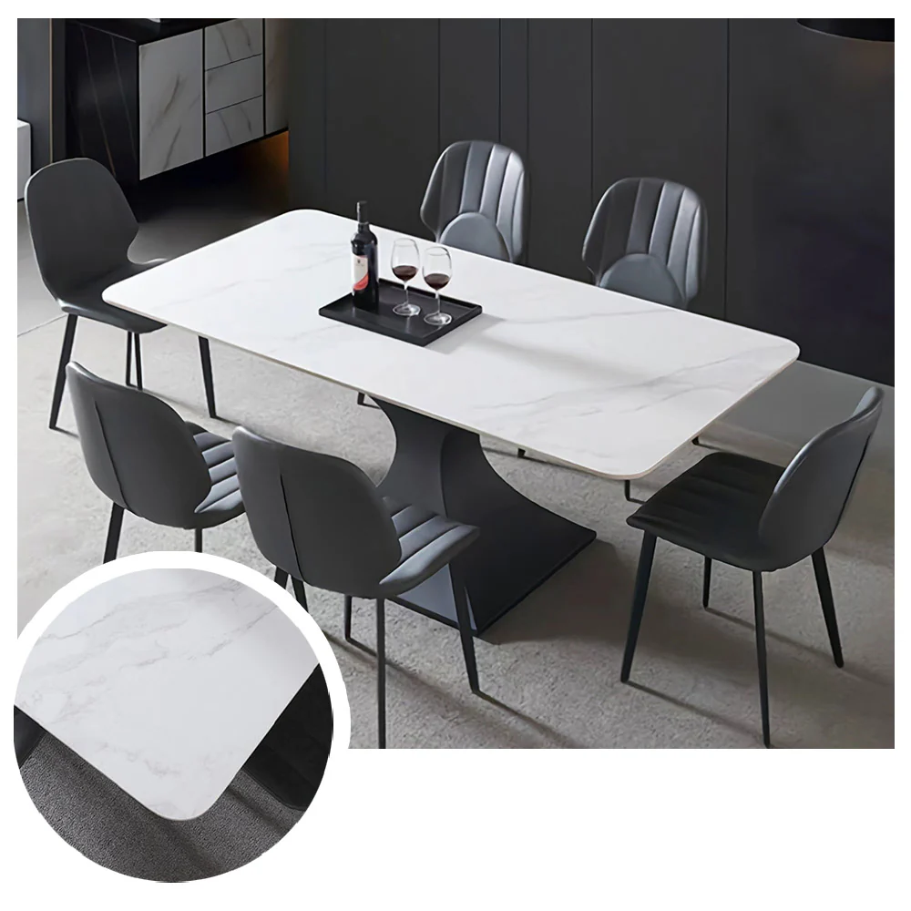 LUXORA DT1025 Modern Simplicity Style 140-160-180cm Sintered Stone Dining Table - Image 4