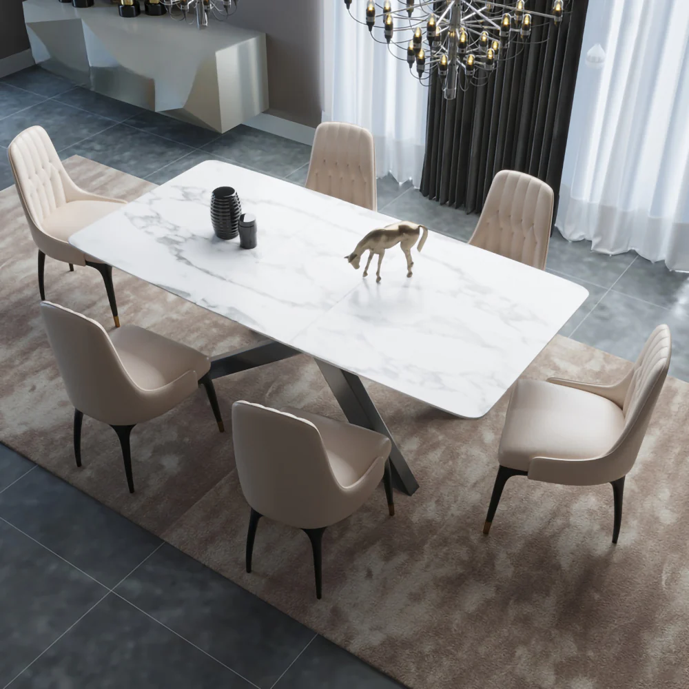 LUXORA DT1060 Minimalist Style 140-160-180cm Sintered Stone Dining Table - Image 2