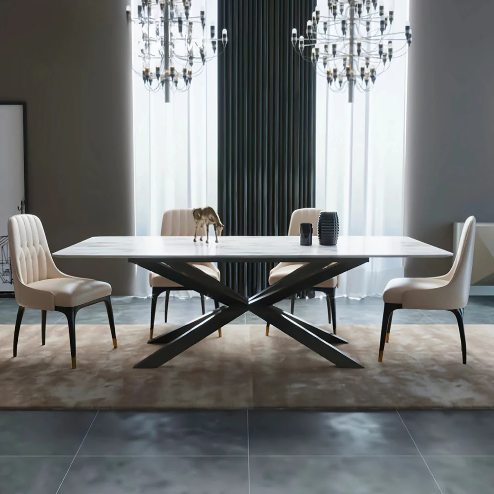 LUXORA DT1060 Minimalist Style 140-160-180cm Sintered Stone Dining Table - Image 3