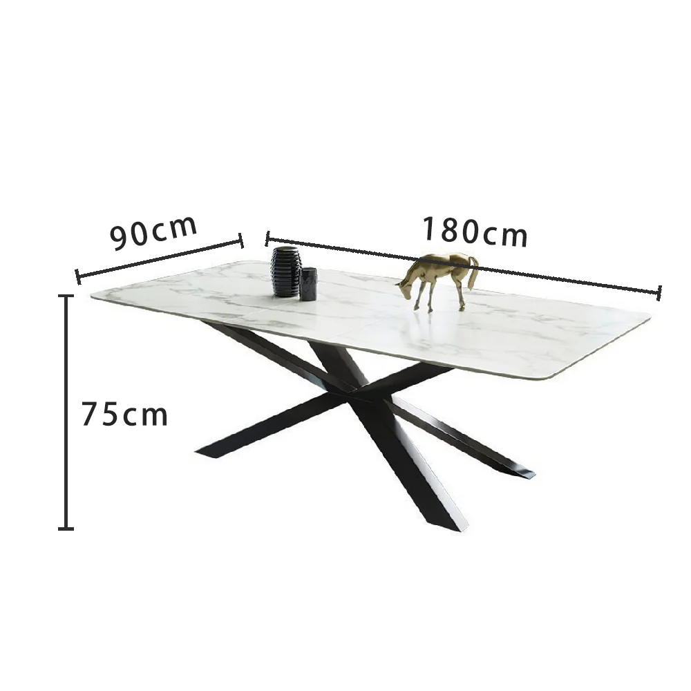 LUXORA DT1060 Minimalist Style 140-160-180cm Sintered Stone Dining Table - Image 7