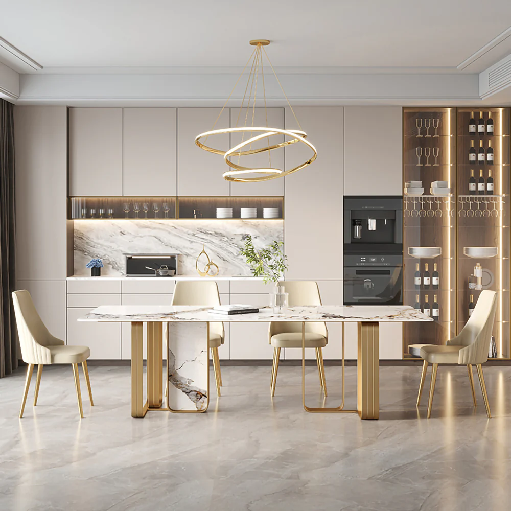 LUXORA DT1070 Light Luxury Style 140-160-180cm Sintered Stone Dining Table - Image 3