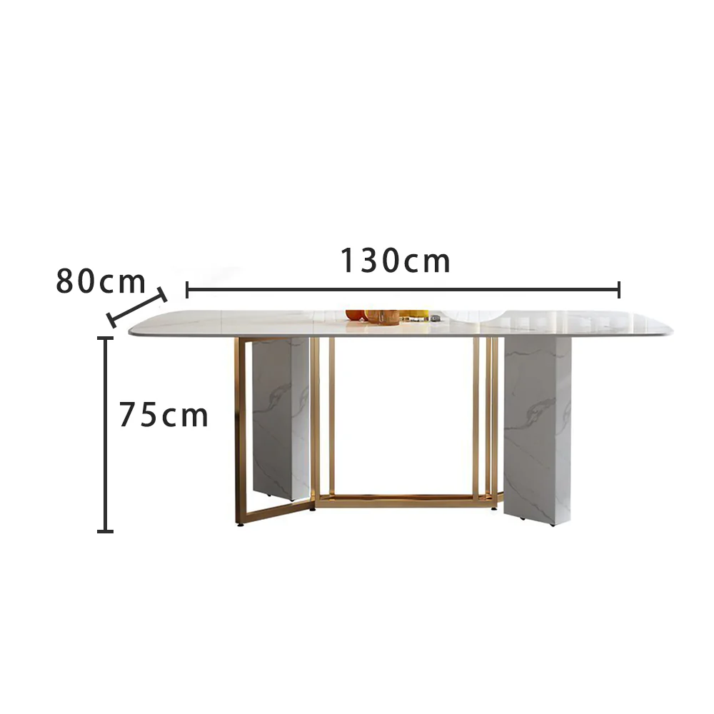 LUXORA DT1077 Light Luxury Style 130-140-160-180cm Sintered Stone Dining Table - Image 5