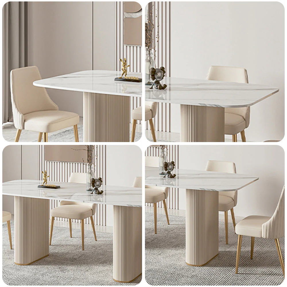 LUXORA DT1091 140/160/180cm Length Dining Table High-quality Sintered Stone Tabletop - Image 4