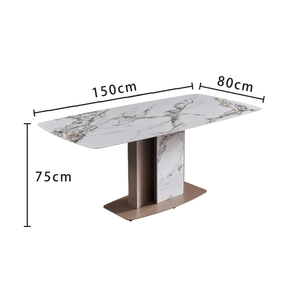 LUXORA DT1129 Light Luxury Style 130-140-150-160cm Sintered Stone Dining Table - Image 7