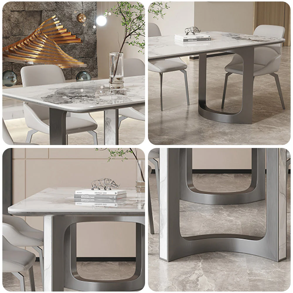 LUXORA DT1218 140/160/180cm Length Sintered Stone Tabletop Dining Table - Image 4