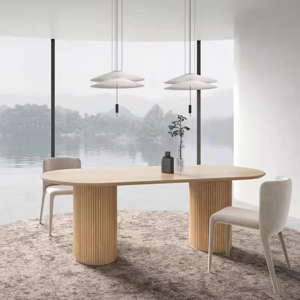 LUXORA DT1271 Minimalist Style 140-160-180-200cm Solid Wood Dining Table - Image 2