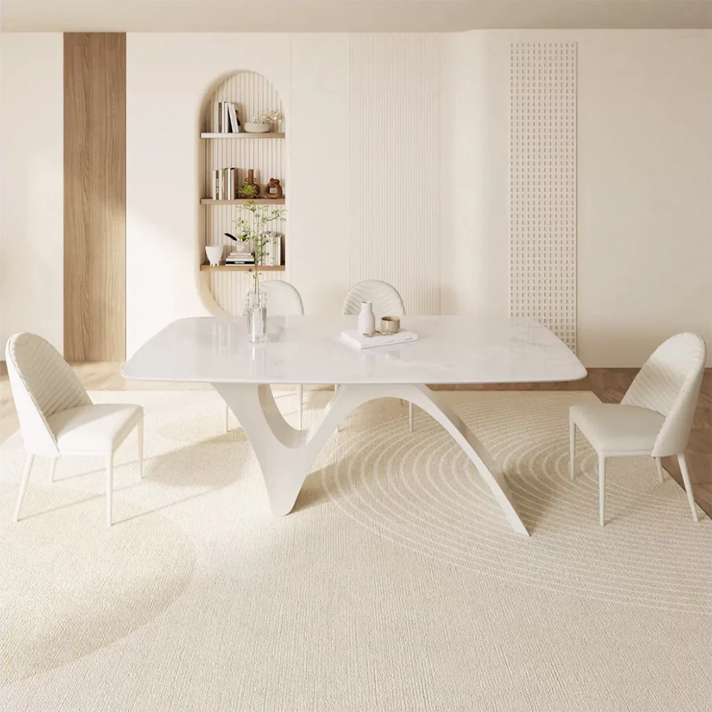 LUXORA DT1273 Minimalist Style 140-160-180cm Sintered Stone Dining Table - Image 2