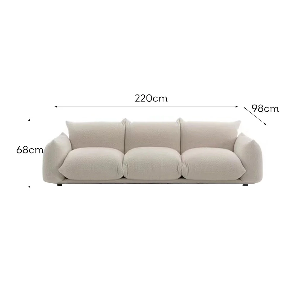 LUXORA S1029 220cm Length Tech Fabric Sofa Solid Wood Frame - Image 5