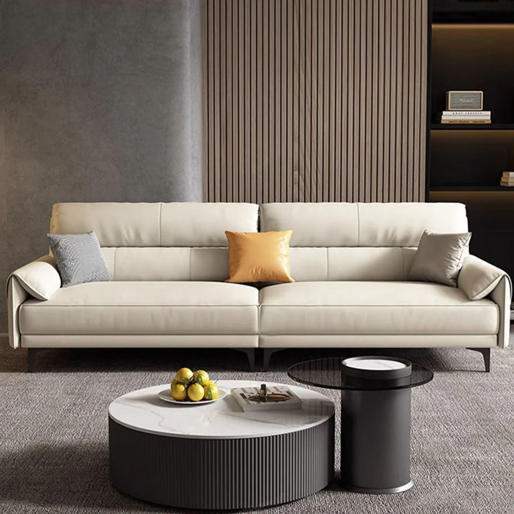 LUXORA S1409 170/210cm Length Tech Fabric Sofa Solid Wood Frame - Image 2