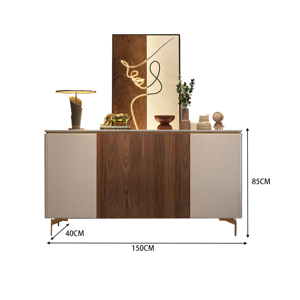 LUXORA SC1018 120/150CM Light Luxury Style Solid Wood Dining Sideboard - Image 6