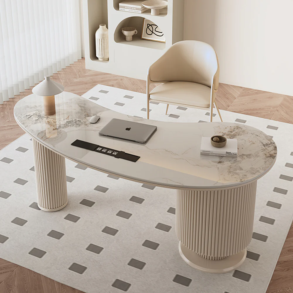 LUXORA WD1013 140/160/180cm Length Office Desk Sintered Stone Tabletop - Image 2