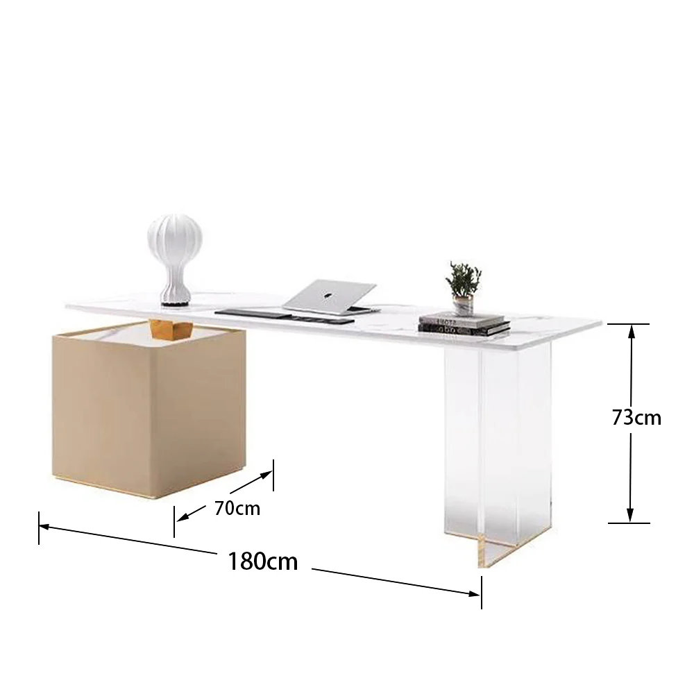 LUXORA WD1023 140/160/180cm Minimalist Style Sintered Stone Desk - Image 8