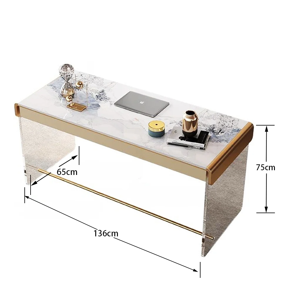 LUXORA WD1027 136/158/178cm Minimalist Style Sintered Stone Desk - Image 6