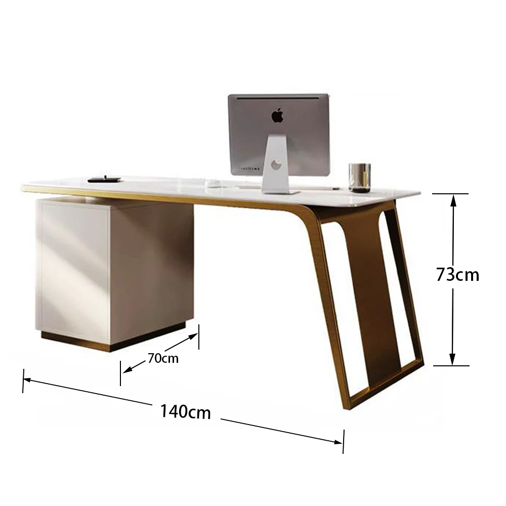 LUXORA WD1031 140/160/180cm Minimalist Style Sintered Stone Desk - Image 6
