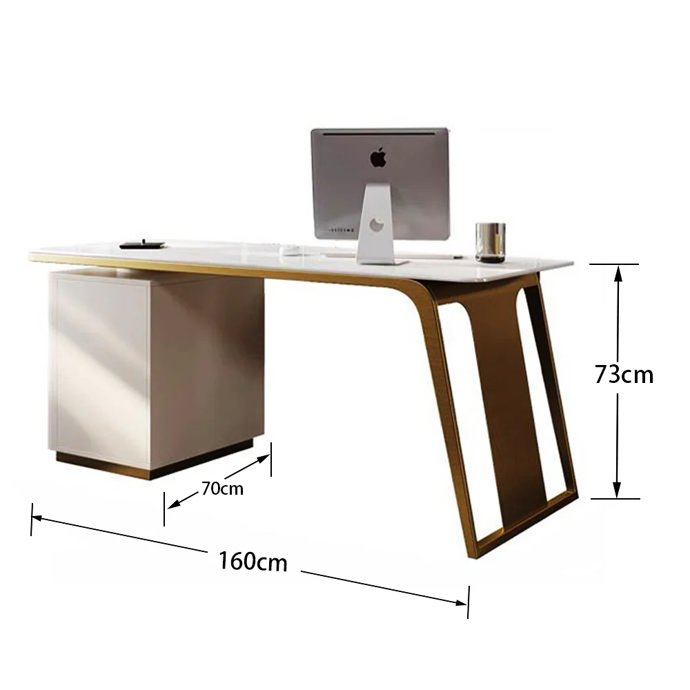 LUXORA WD1031 140/160/180cm Minimalist Style Sintered Stone Desk - Image 7
