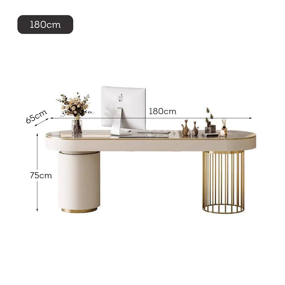 LUXORA WD1036 140/160/180cm Length Office Desk Sintered Stone Tabletop - Image 7