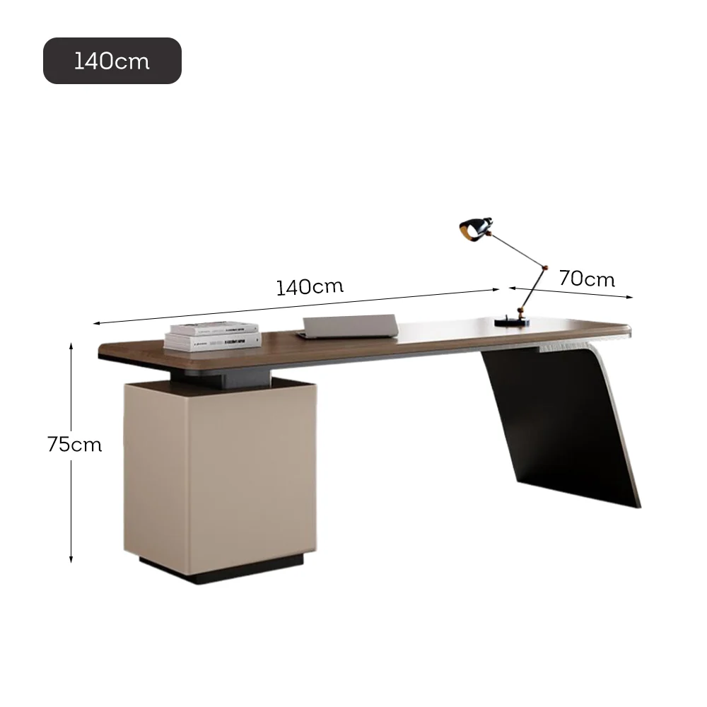 LUXORA WD1043 140/160/180cm Length Office Desk With Storage Cabinet - Image 5