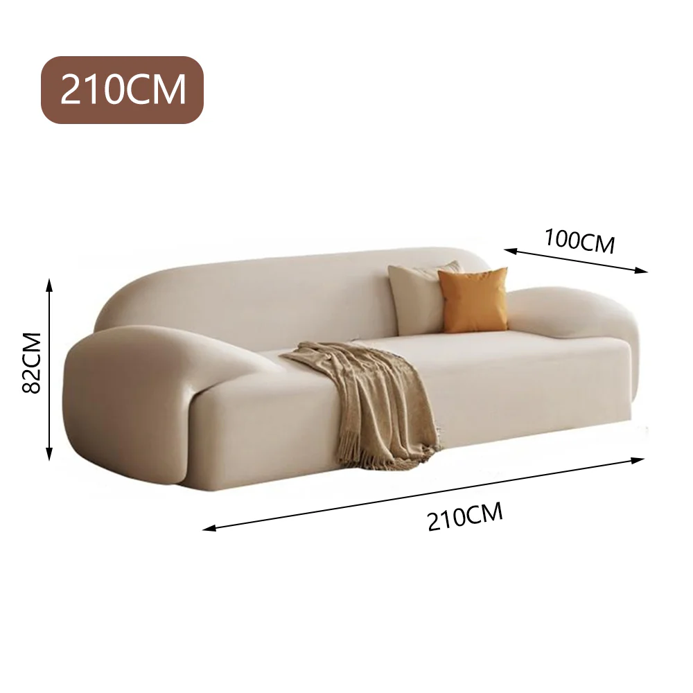 LUXORA S1285 Fashionable Minimalist Style Solid Wood Sofa 210cm High-Tech Fabric - Image 6