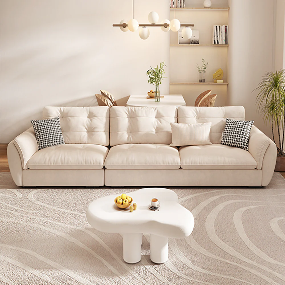 LUXORA S1340 Fashionable Minimalist Style Solid Wood Sofa 175-210cm High-Tech Fabric - Image 3