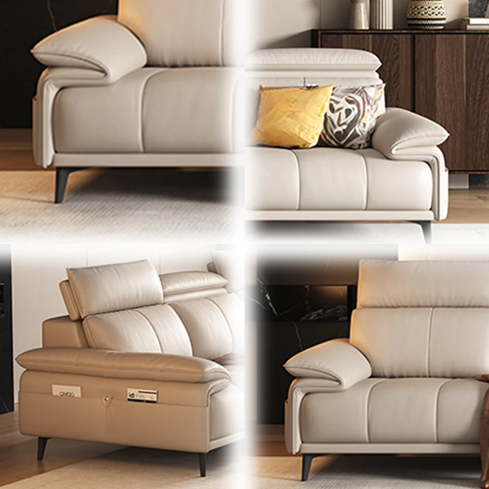 LUXORA S1382 Fashionable Minimalist Style Solid Wood Sofa 170-210cm High-Tech Fabric - Image 7