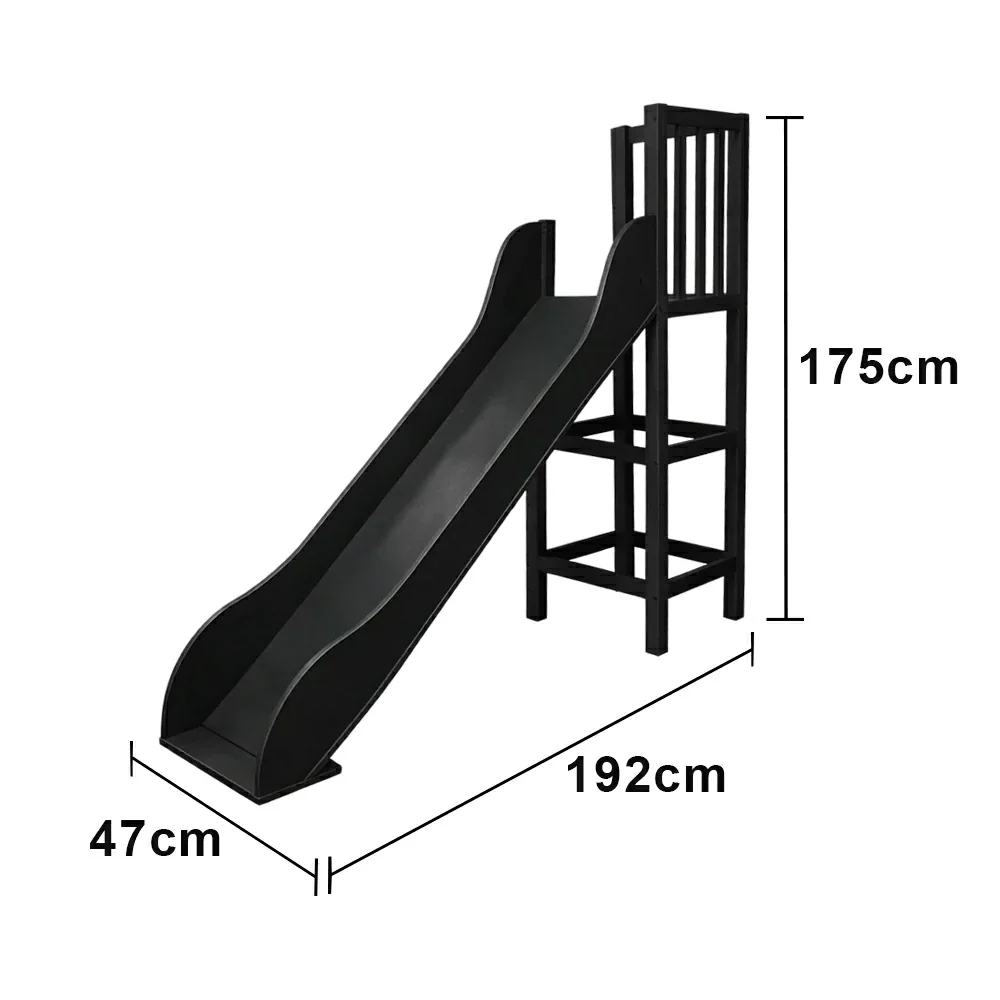 Only Slide! LIVARA Space-Saving Slide Attachment for SF01 Bunk Bed - Black - Image 5