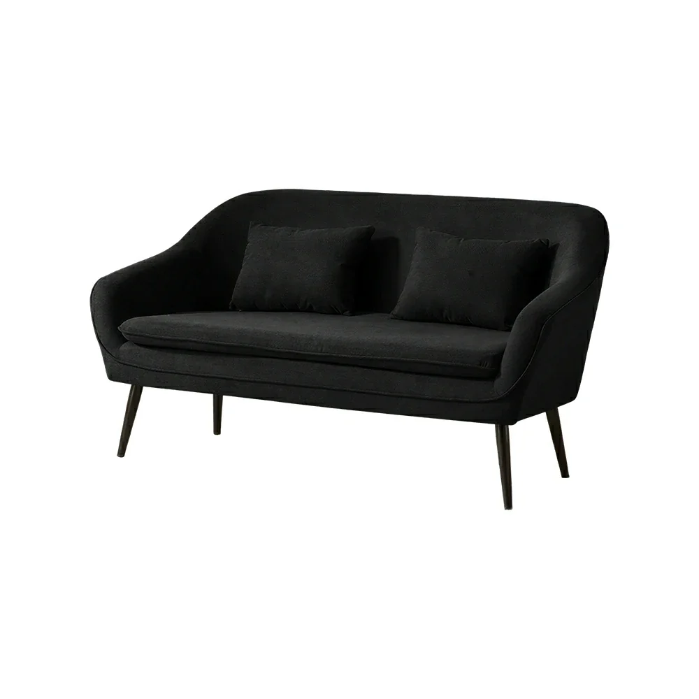 LIVARA Corduroy Sofa - Modern Living Room Lounge Couch - Black