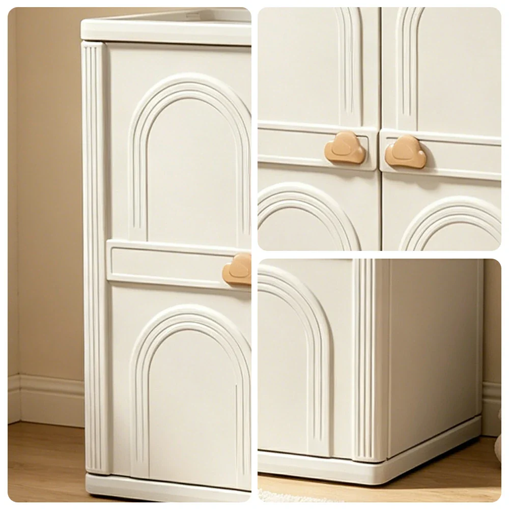 LIVARA Kids Nursery Storage Cabinet with Food-Grade PE and Top Shelf for Kids Room and Home Storage - Image 3