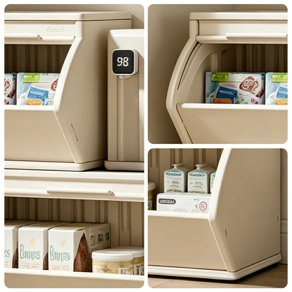 LIVARA Modular Storage Cabinet with DIY Combination and Dust-Proof Doors for Kids Room Bedroom and Living Room - White - Image 3