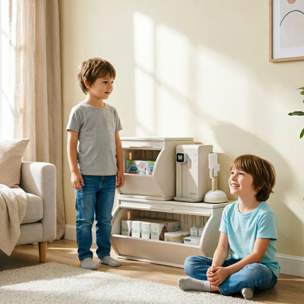 LIVARA Modular Storage Cabinet with DIY Combination and Dust-Proof Doors for Kids Room Bedroom and Living Room - White - Image 7