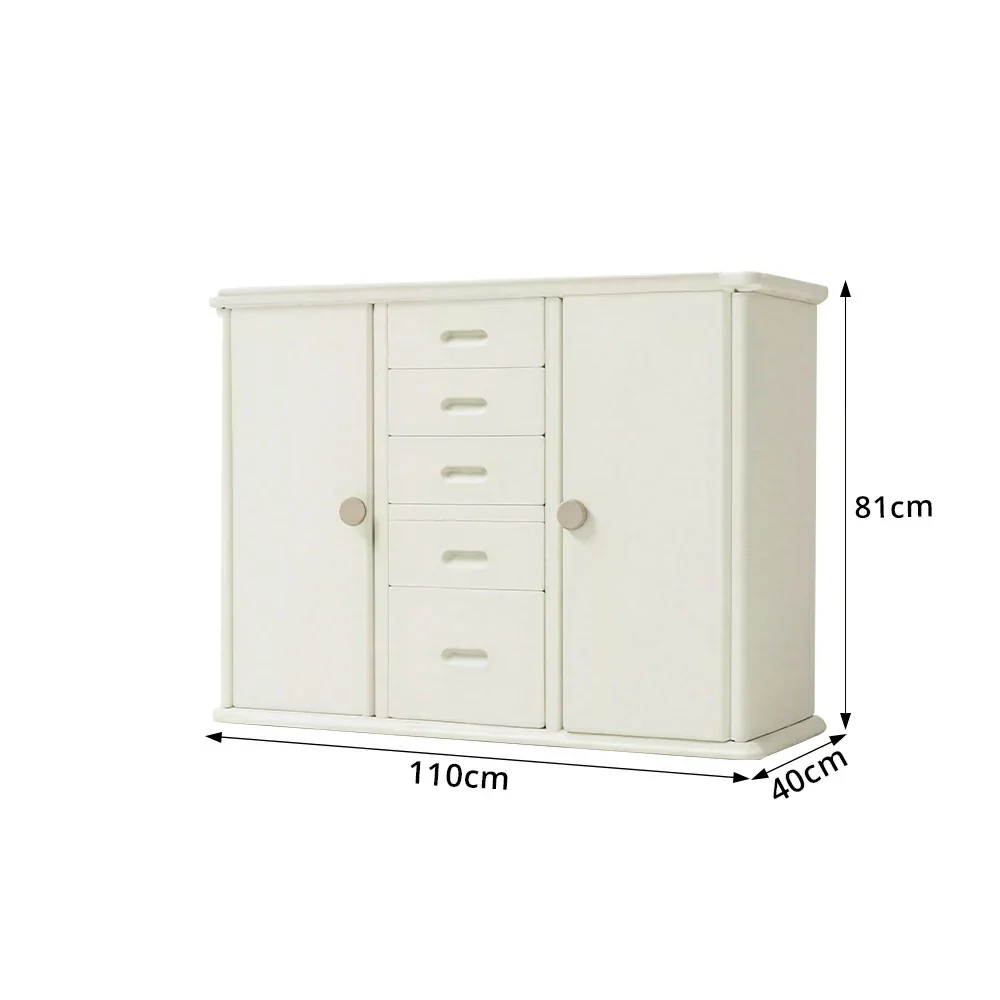 LIVARA Baby Kids Storage Cabinet with Feeding Platform and Hanging Rail for Nursery Bedroom and Childcare Space - Image 7