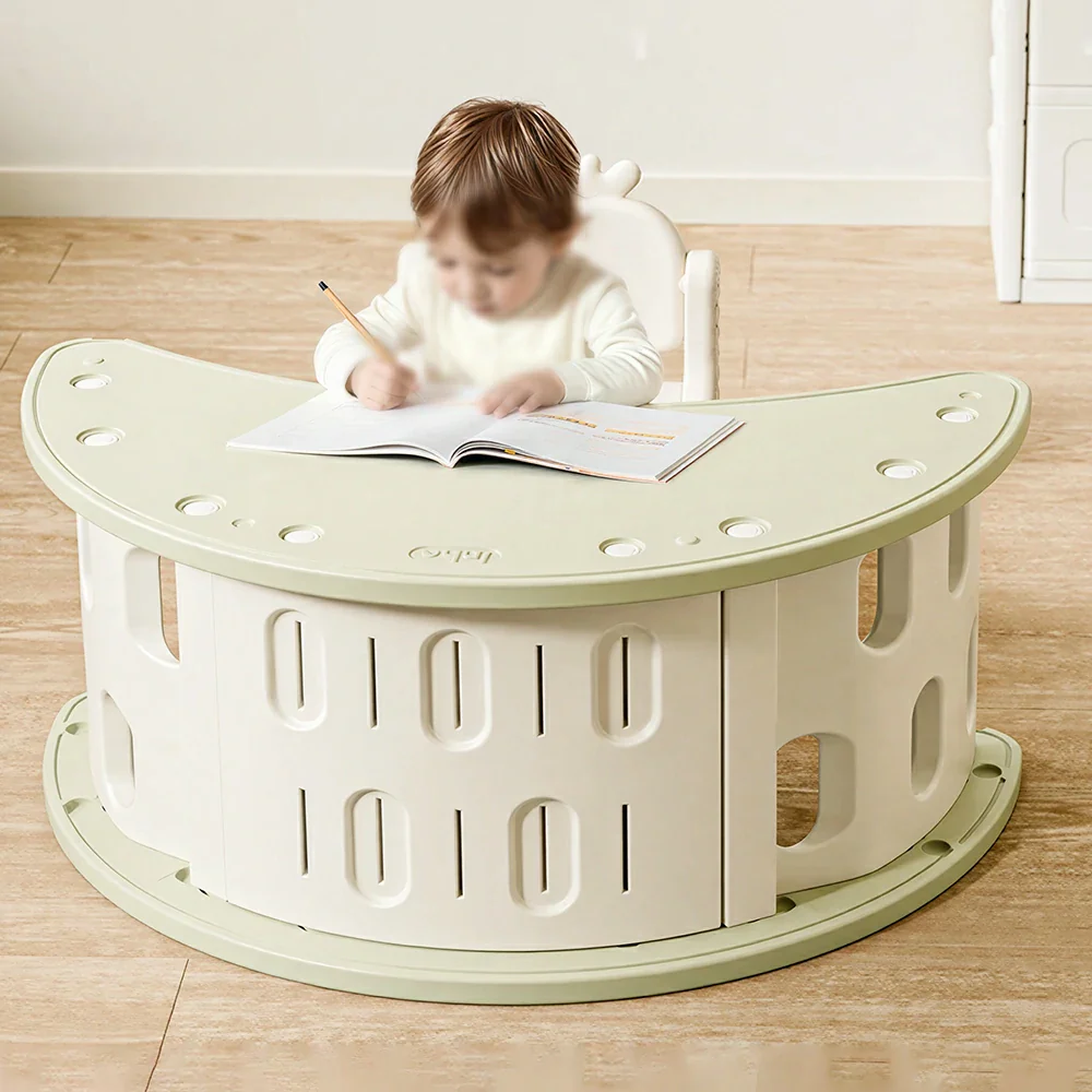 LIVARA Kids Moon Climbing Frame Multi-Functional Rocker & Study Table for Kids Room & Play Area - Image 6