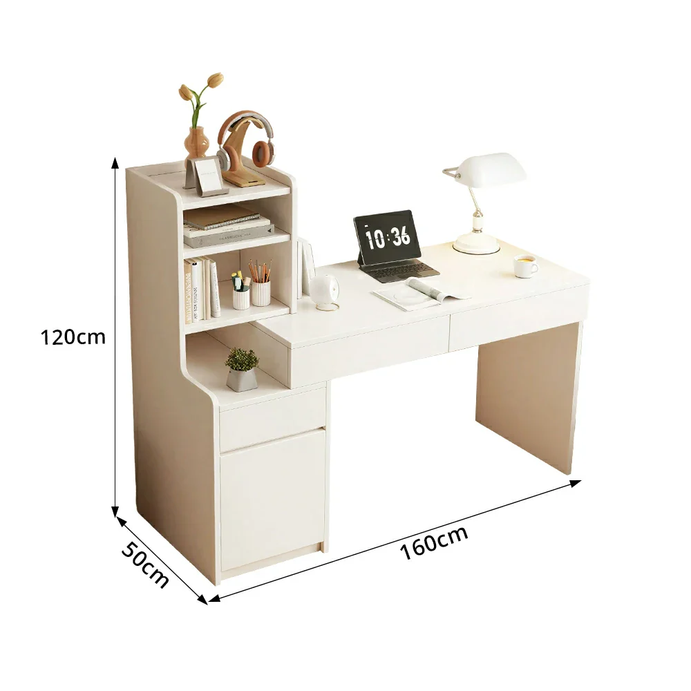 LIVARA Extendable Desk for Bedroom, Study Room & Small Space Home Office - Wood - Image 8