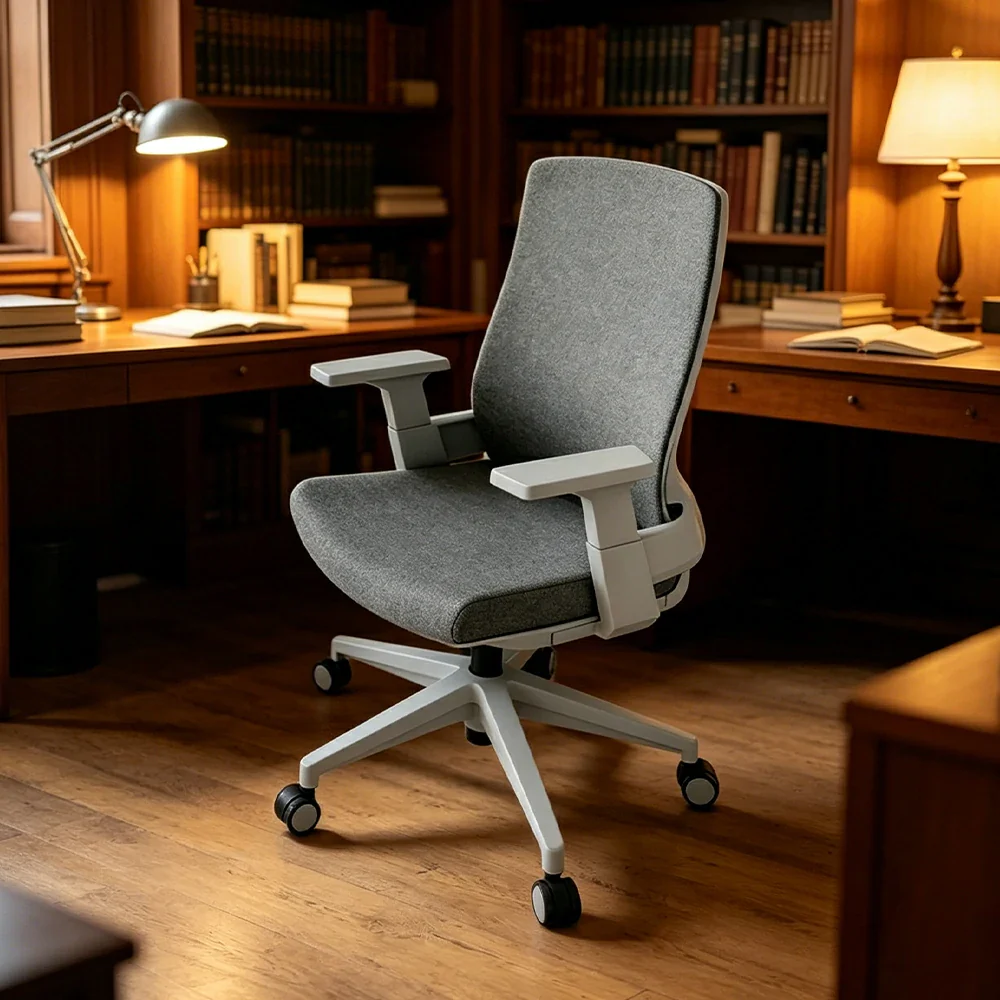 LIVARA Ergonomic Office Chair High Back Mesh Desk Chair Adjustable Swivel Task Chair Home Office Seating - Grey - Image 5