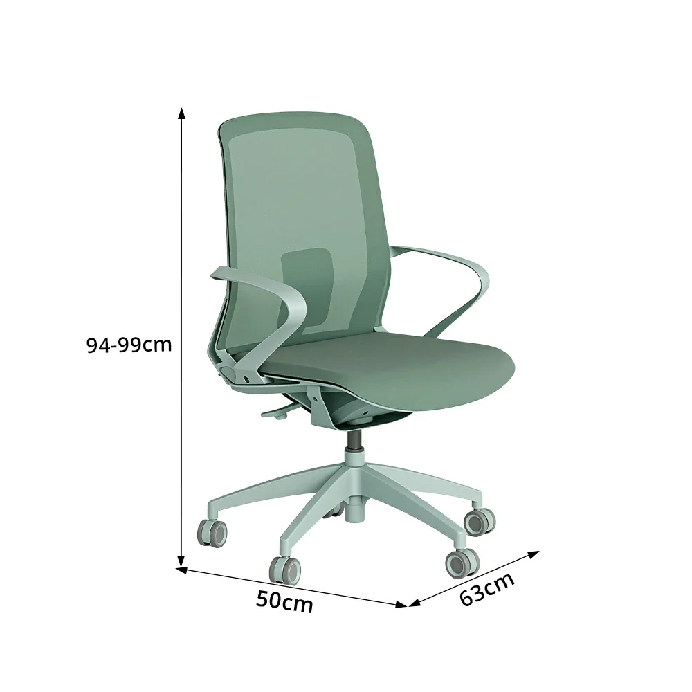 LIVARA Modern Ergonomic Mesh Office Chair Self Weight Base Adjustable Desk Chair for Home Office - Green - Image 7