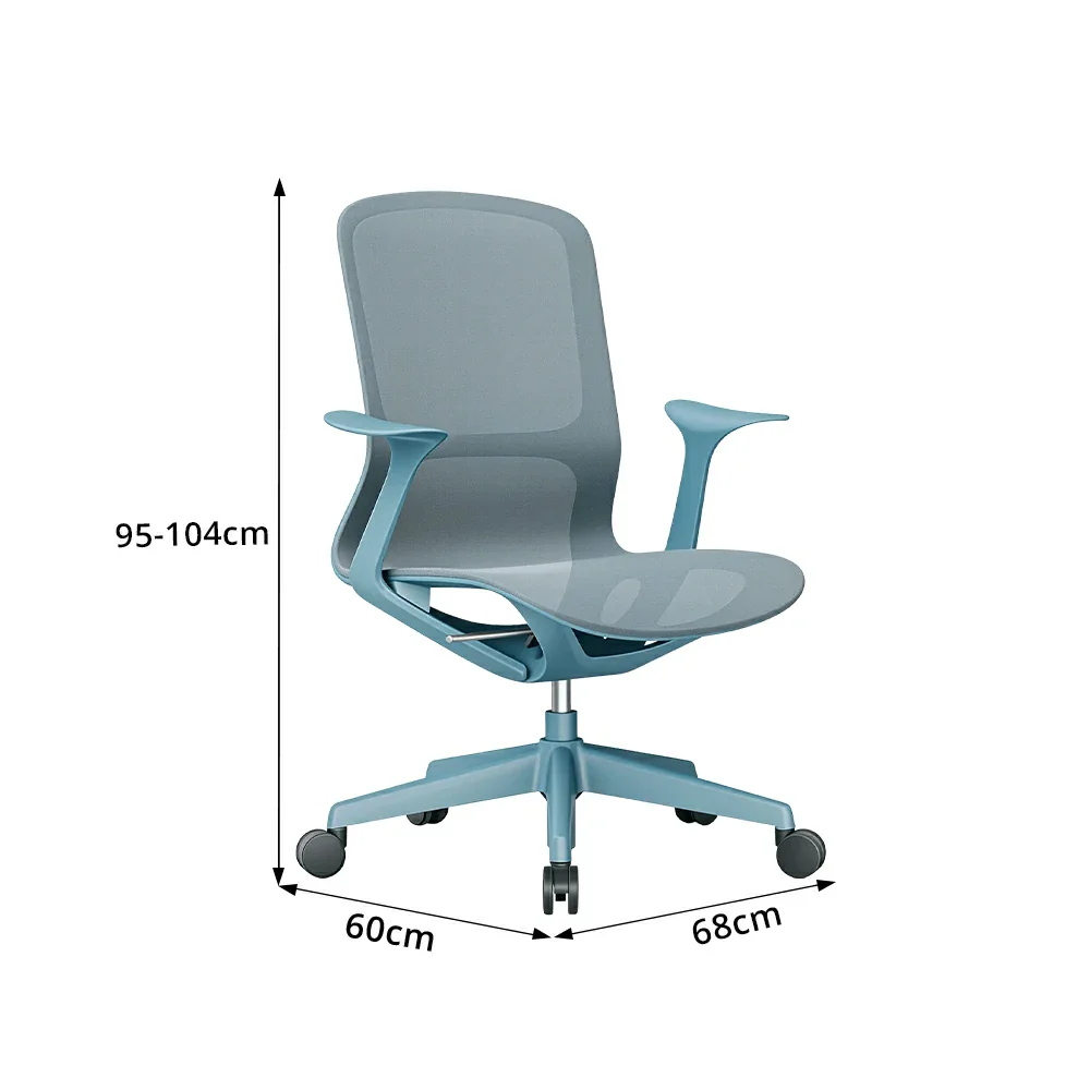 LIVARA Modern Ergonomic Mesh Office Chair Comfortable Computer Chair with Armrests for Study Room Workspace - Blue - Image 7