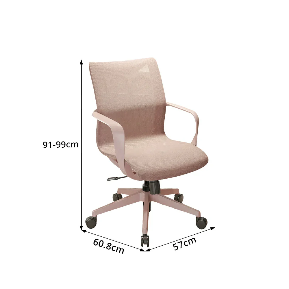 LIVARA  Modern Ergonomic Mesh Office Chair S-Shaped Backrest Comfortable Computer Chair for Workspace - Pink - Image 7