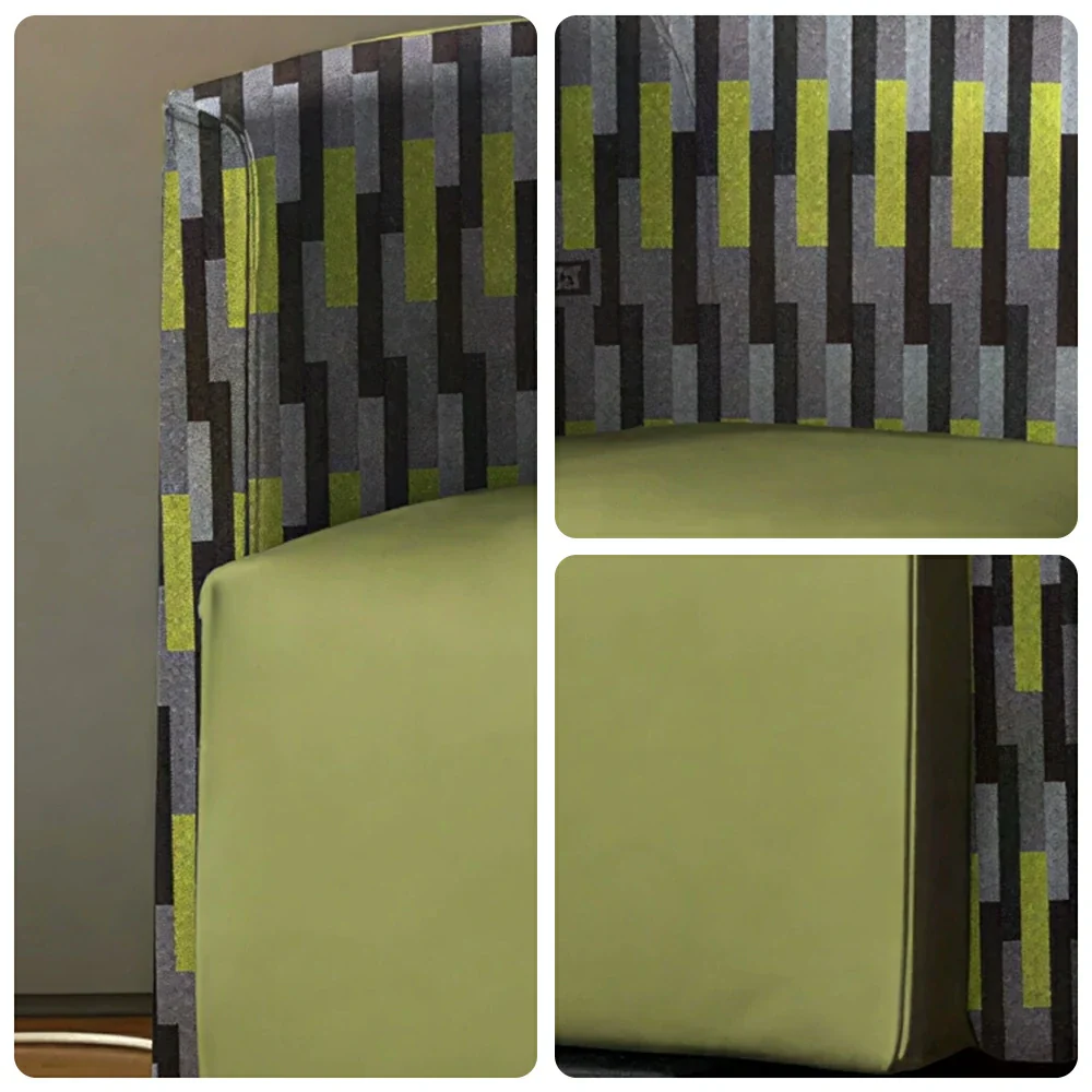 LIVARA Modern Lounge Sofa Chair with Solid Timber Frame and High-resilience Cushion for Living Room and Lounge - Grey&Green - Image 3