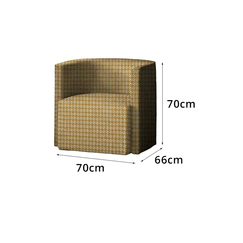 LIVARA Modern Lounge Sofa Chair with Solid Timber Frame and High-resilience Cushion for Living Room and Lounge - Yellow - Image 7