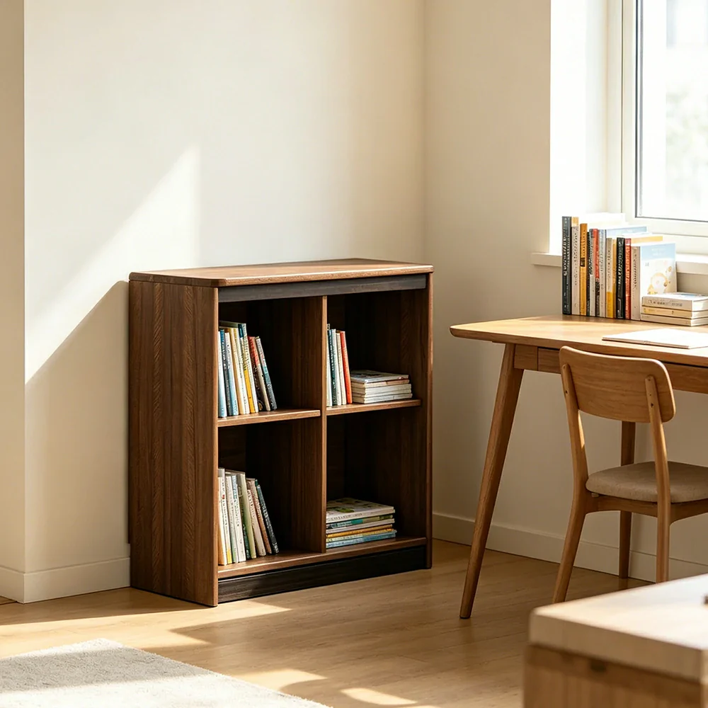 LIVARA Kids Storage Cabinet with Open Bookshelf and Rounded Safety Design 87.3cm for Children's Room and Playroom - Image 4