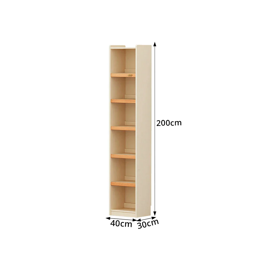 LIVARA 40cm Slim Solid Wood Bookshelf with Open Shelves and Back Panel for Study Bedroom and Small Spaces - Image 8