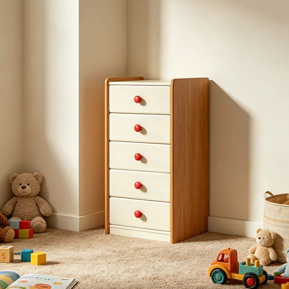 LIVARA Kids Storage Chest with Large Drawers and Anti-pinch Rails 5-Drawer Cabinet for Kids Room and Nursery - Image 4