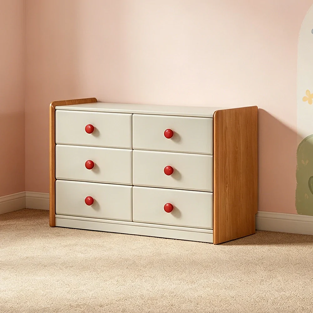 LIVARA Kids Storage Chest with Large Drawers and Anti-pinch Rails 6-Drawer Cabinet for Kids Room and Nursery - Image 2