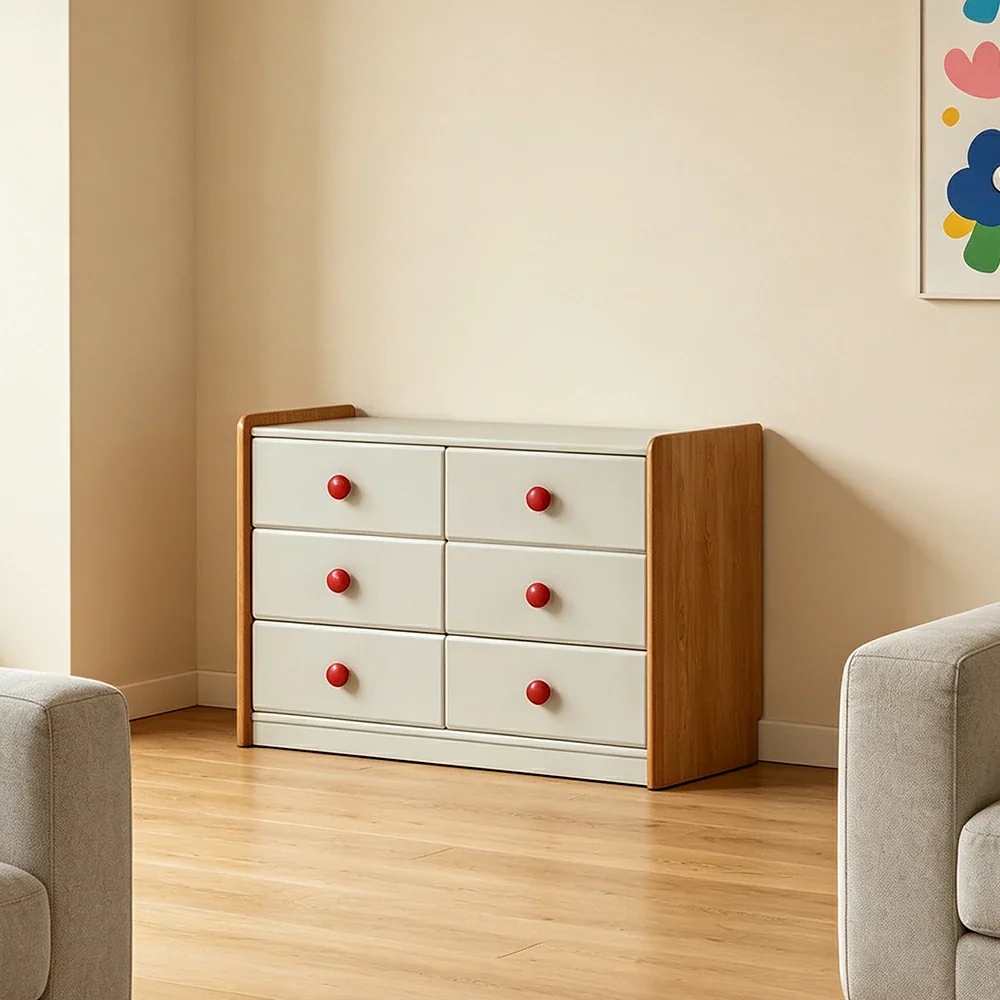 LIVARA Kids Storage Chest with Large Drawers and Anti-pinch Rails 6-Drawer Cabinet for Kids Room and Nursery - Image 4