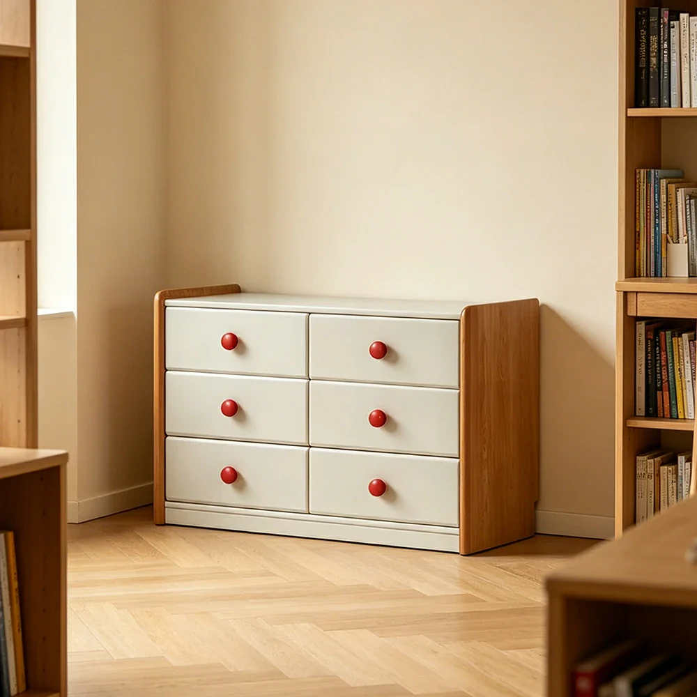 LIVARA Kids Storage Chest with Large Drawers and Anti-pinch Rails 6-Drawer Cabinet for Kids Room and Nursery - Image 5