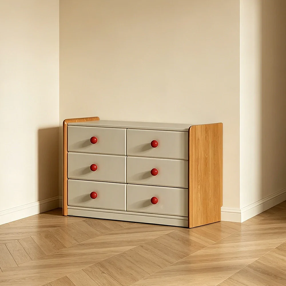 LIVARA Kids Storage Chest with Large Drawers and Anti-pinch Rails 6-Drawer Cabinet for Kids Room and Nursery - Image 6