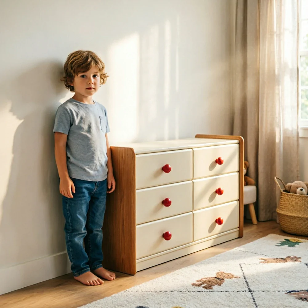 LIVARA Kids Storage Chest with Large Drawers and Anti-pinch Rails 6-Drawer Cabinet for Kids Room and Nursery - Image 7