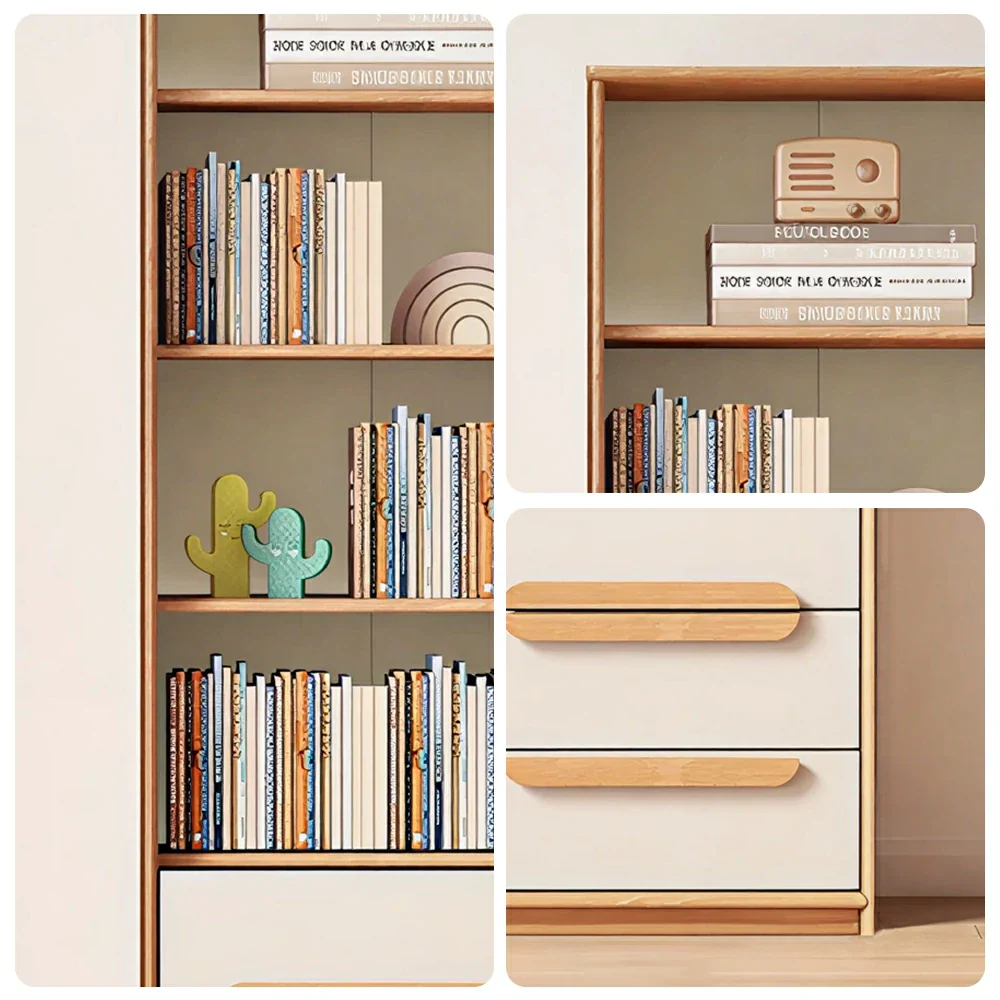 LIVARA Kids Open Bookcase Eco Waterborne Finish Anti-Tip Adjustable Shelves Three Drawers for Kids Room Reading Corner Study Area - Image 3