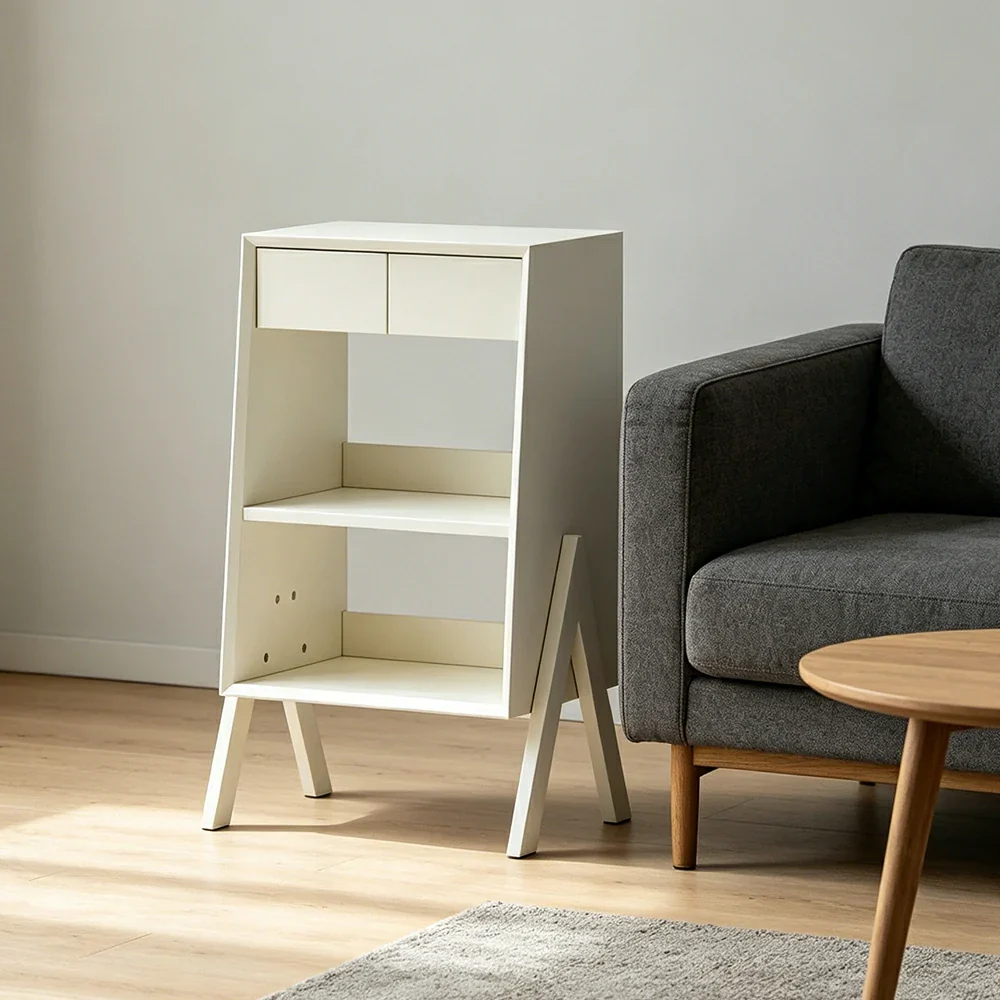 LIVARA Freestanding Bookshelf Solid Wood Multi Layer Storage Cabinet for Living Room Bedroom & Study - White - Image 4
