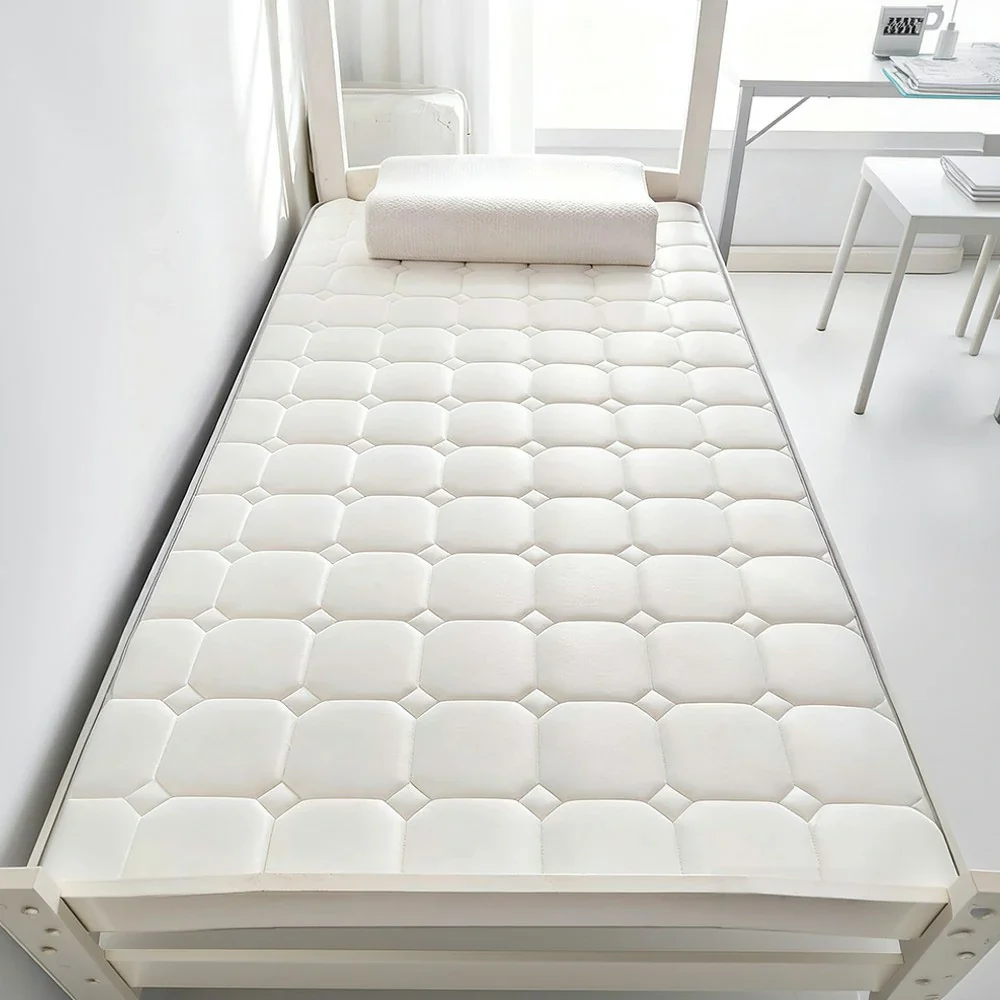 LIVARA Latex Memory Foam Mattress 120/150/180cm - 5.5cm Thick, Resilient Support, Breathable Cotton Cover, Antibacterial Milk Silk, Non-Slip Base - White - Image 5