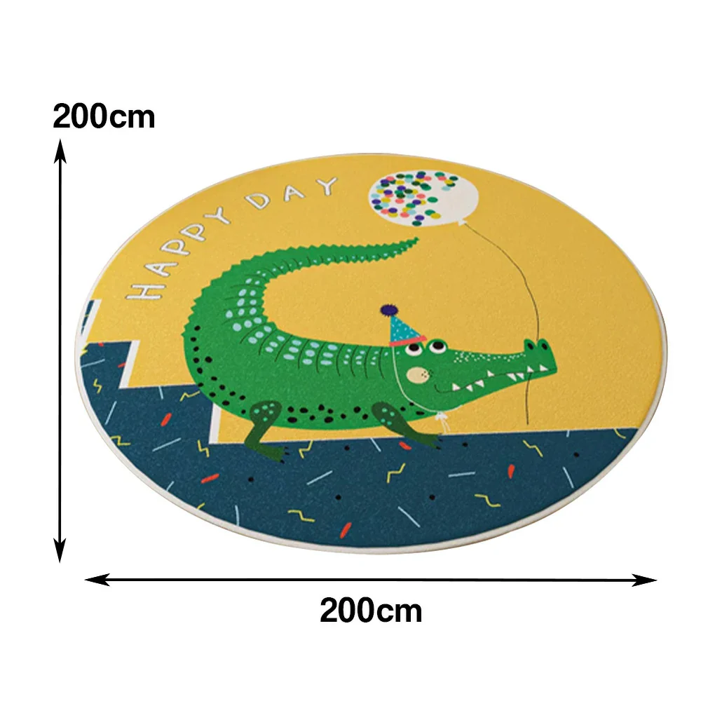 LIVARA Kids Plush Play Mat Non Slip High Density Soft Surface Durable Cozy and Floor Protective Big Crocodile Theme - Image 5